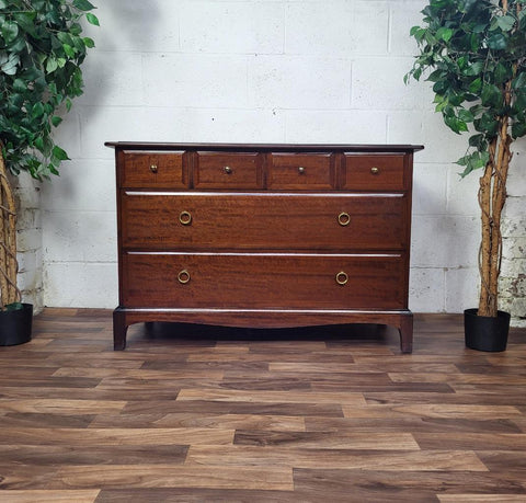Vintage 80's Stag Minstrel Mahogany Chest Of 6 Drawers