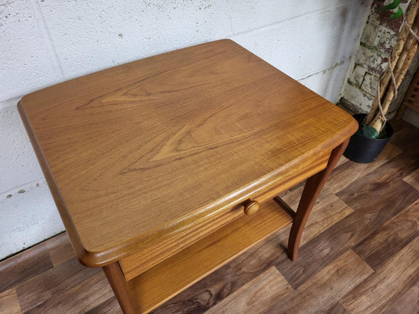 Vintage Sutcliffe Teak Occasional Side Table With Drawer Scandi Retro MCM