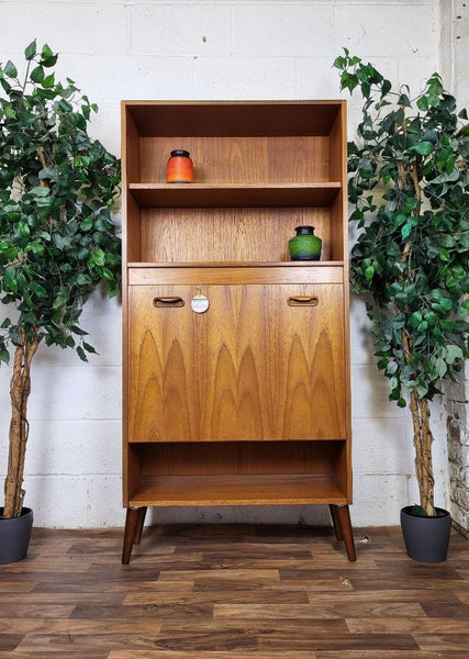 Vintage G Plan Fresco Teak Tall Drinks Cabinet Bookcase Mid-Century Retro