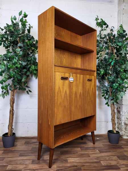 Vintage G Plan Fresco Teak Tall Drinks Cabinet Bookcase Mid-Century Retro