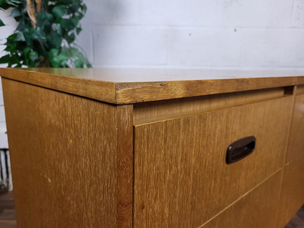 Vintage Mid-Century Teak Compact 6 Drawer Sideboard Retro Scandi MCM